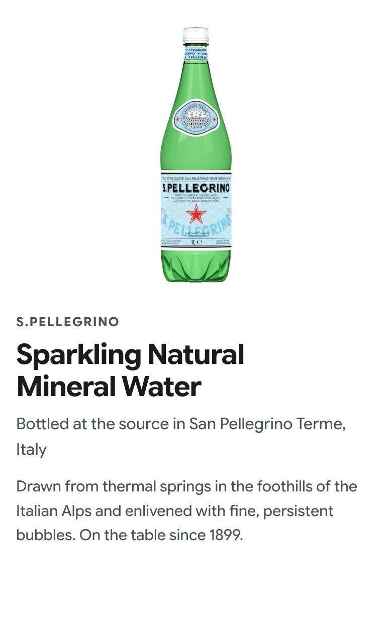 The demo page: product photo, brand, name and description